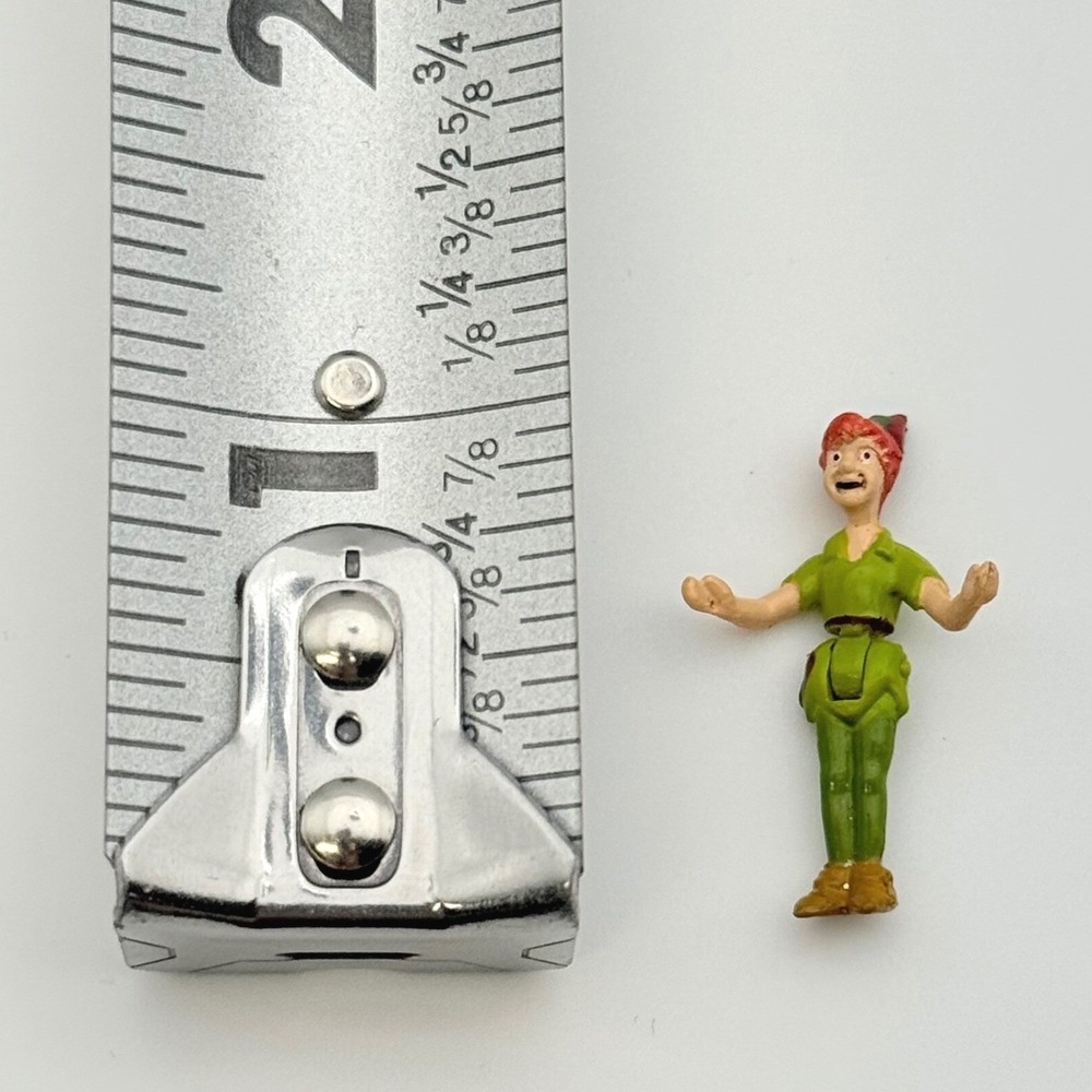 Disney Peter Pan Micro 1" Figure Polly Pocket Style PVC Toy Green Miniature